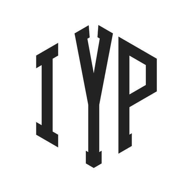 Diseño del logotipo IYP Letra inicial IYP Monograma Logotipo con forma de hexágono