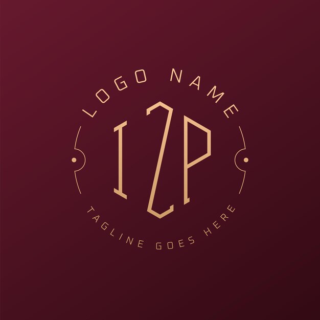 Diseño de logotipo de IZP de lujo Letra elegante IZP Monograma Logotipo minimalista Poligono IZP Modelo de diseño de logotipo