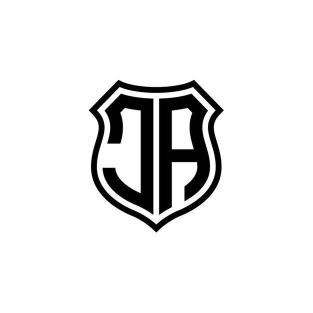 El diseño del logotipo JA monograma letra nombre de texto símbolo monocromático logotipo carácter alfabético logotipo simple