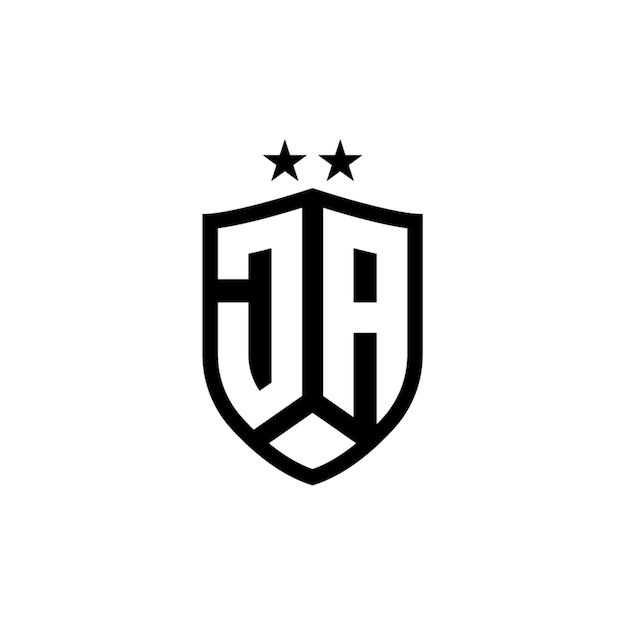 El diseño del logotipo JA monograma letra nombre de texto símbolo monocromático logotipo carácter alfabético logotipo simple