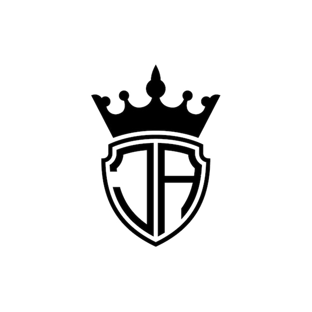 El diseño del logotipo JA monograma letra nombre de texto símbolo monocromático logotipo carácter alfabético logotipo simple