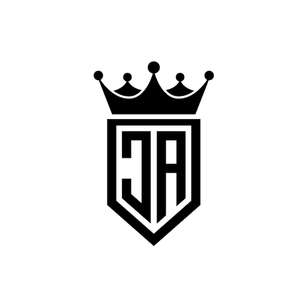 El diseño del logotipo JA monograma letra nombre de texto símbolo monocromático logotipo carácter alfabético logotipo simple