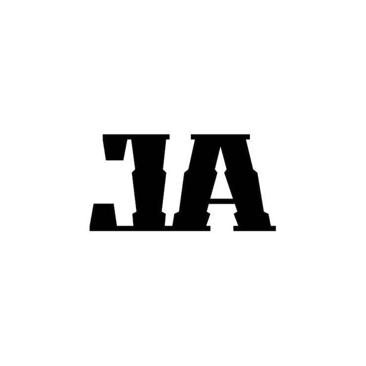 Vector el diseño del logotipo ja monograma letra nombre de texto símbolo monocromático logotipo carácter alfabético logotipo simple