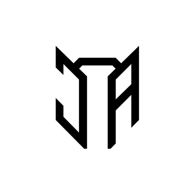 El diseño del logotipo JA monograma letra nombre de texto símbolo monocromático logotipo carácter alfabético logotipo simple
