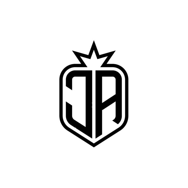 El diseño del logotipo JA monograma letra nombre de texto símbolo monocromático logotipo carácter alfabético logotipo simple