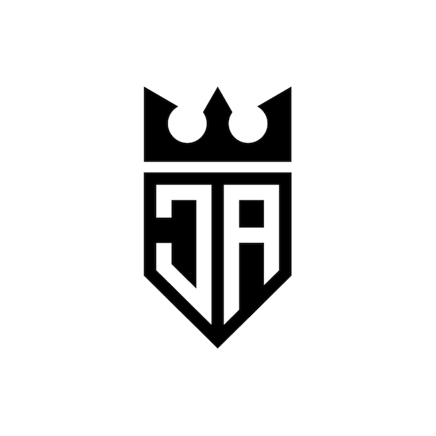 El diseño del logotipo JA monograma letra nombre de texto símbolo monocromático logotipo carácter alfabético logotipo simple