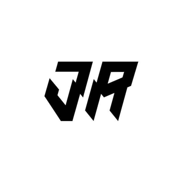 El diseño del logotipo JA monograma letra nombre de texto símbolo monocromático logotipo carácter alfabético logotipo simple