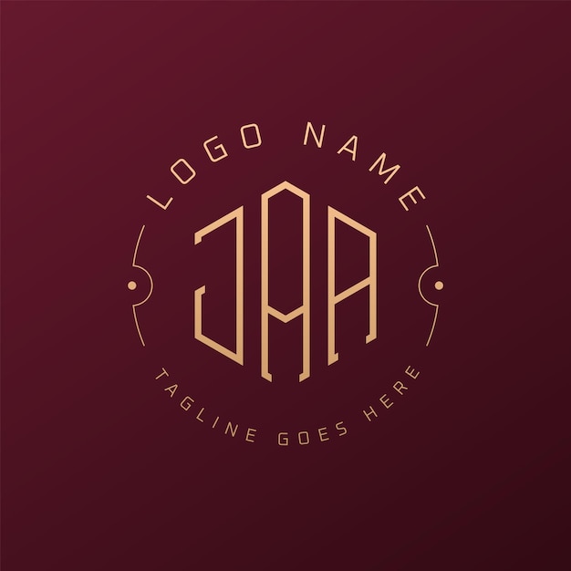 Diseño de logotipo de JAA de lujo Letra elegante JAA Monograma Logotipo minimalista Poligono JAA Templata de diseño de logotipo