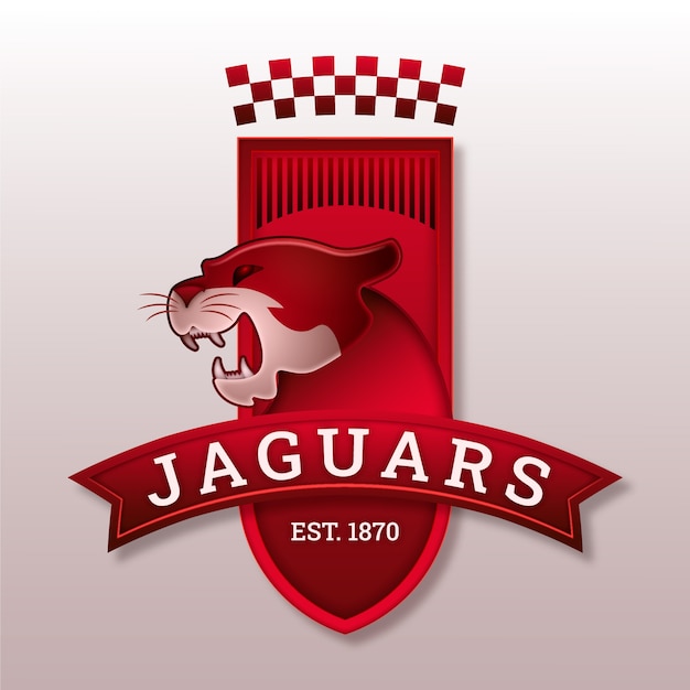 Diseño de logotipo de jaguar degradado