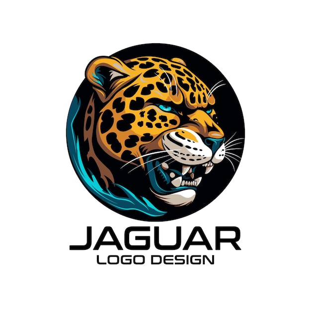 Diseño del logotipo de Jaguar en vector de dibujos animados