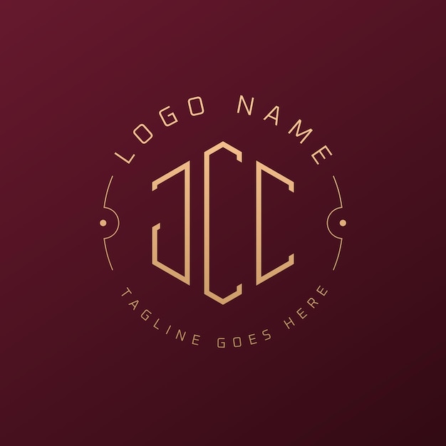 Diseño de logotipo de JCC de lujo Letra elegante JCC monograma logotipo minimalista polígono JCC plantilla de diseño de logotipo
