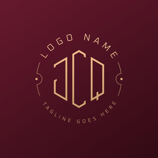 Diseño de logotipo de JCQ de lujo Letra elegante JCQ Monograma Logotipo minimalista Poligono JCQ Estampa de diseño de logotipo