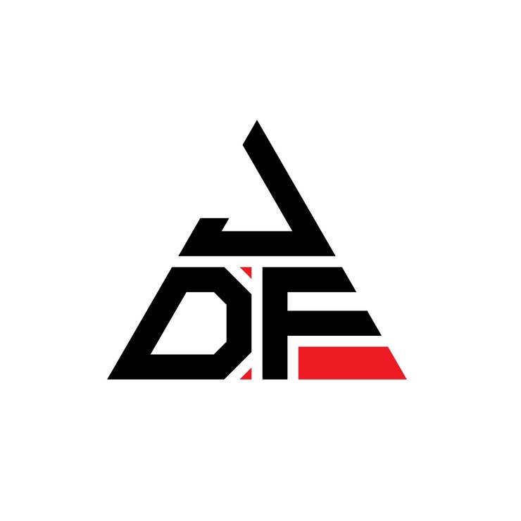 Vector el diseño del logotipo de jdg triángulo con forma de triángulo jdg diseño de logotipo triángulo monograma jdg modelo de logotipo vectorial de triángulos con color rojo jdg logotipo triangular sencillo elegante y lujoso