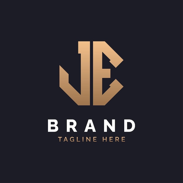 Diseño de logotipo JE Moderno Minimal Elegante y lujoso JE Logotipo Alfabeto Letra JE Diseño de Logotipo para la identidad empresarial corporativa de la marca