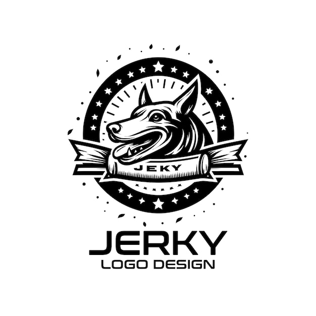 Diseño del logotipo de Jerky Vector