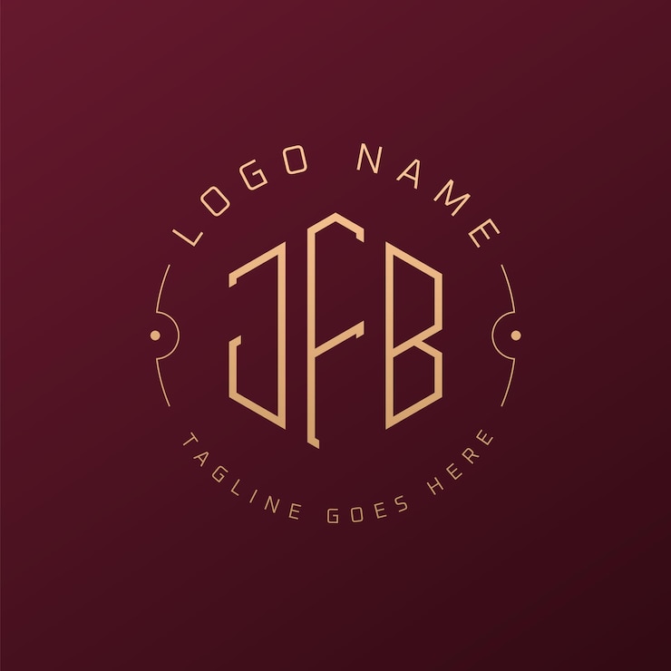 Vector diseño de logotipo de jfb de lujo letra elegante jfb monograma logotipo minimalista poligono jfb template de diseño de logotipo