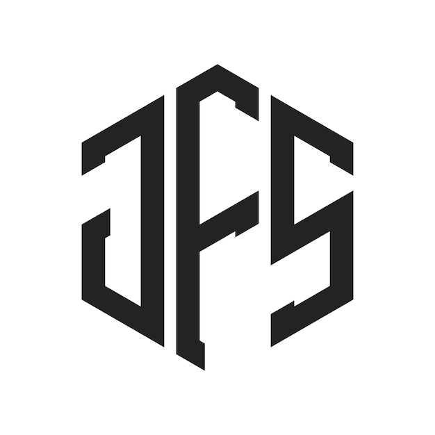 Diseño del logotipo de JFS Letra inicial JFS Monograma Logotipo con forma de hexágono