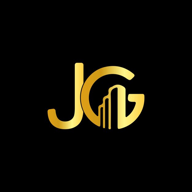 Vector diseño del logotipo de jg