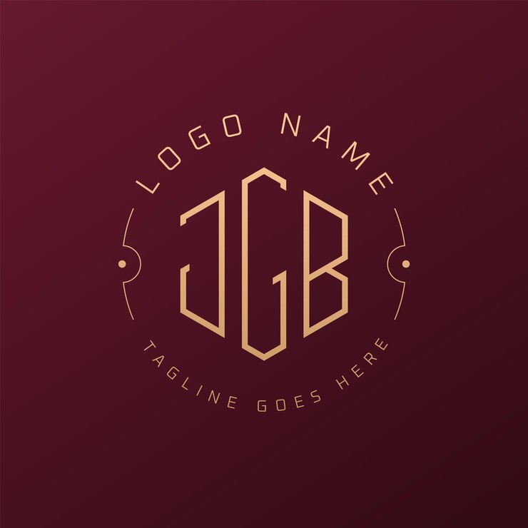 Vector diseño de logotipo jgb de lujo letra elegante jgb monograma logotipo minimalista poligono jgb template de diseño de logotipo