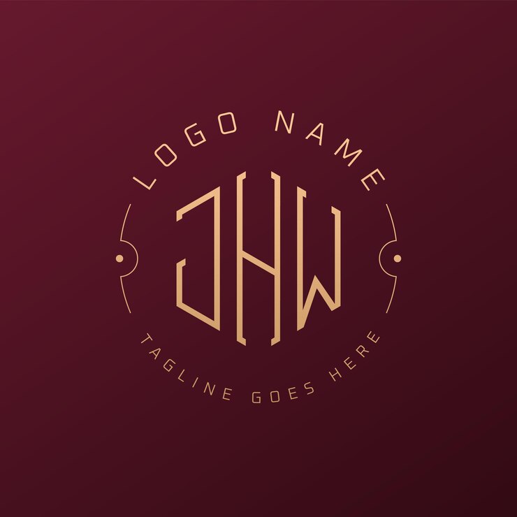 Vector diseño de logotipo de jhw de lujo letra elegante logotipo de monograma jhw poligono minimalista template de diseño de logotipo jhw