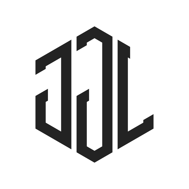 Diseño del logotipo de JJL Letra inicial JJL Monograma Logotipo con forma de hexágono