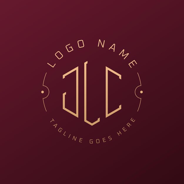 Diseño de logotipo de JLC de lujo Letra elegante JLC monograma logotipo minimalista polígono JLC plantilla de diseño de logotipo
