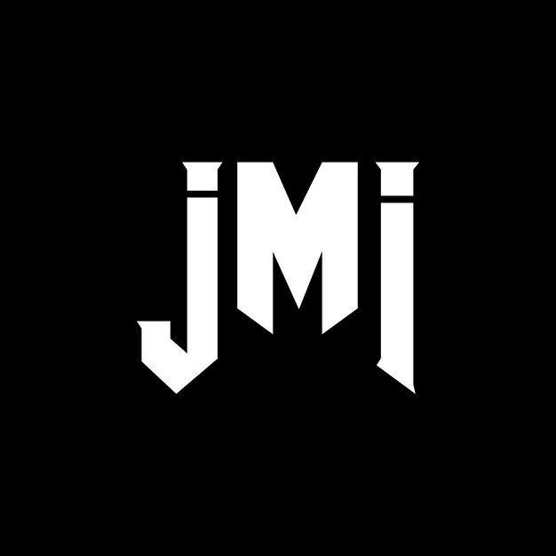 Diseño de logotipo JMI para empresas tecnológicas JMI diseño de logotipo combinación de colores blanco y negro JMI logotipo vector JMI diseño icono JMI alfabeto JMI tipografía logotipo diseño