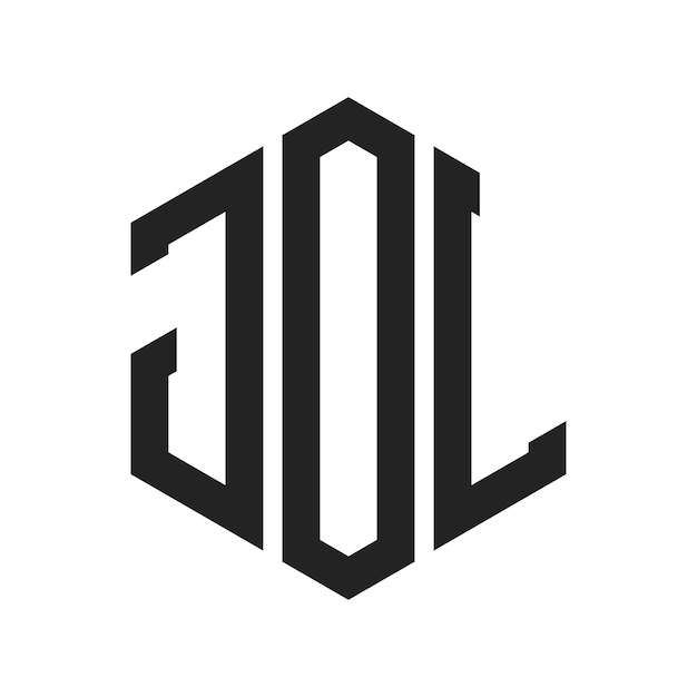 Diseño del logotipo de JOL Letra inicial JOL Monograma Logotipo con forma de hexágono