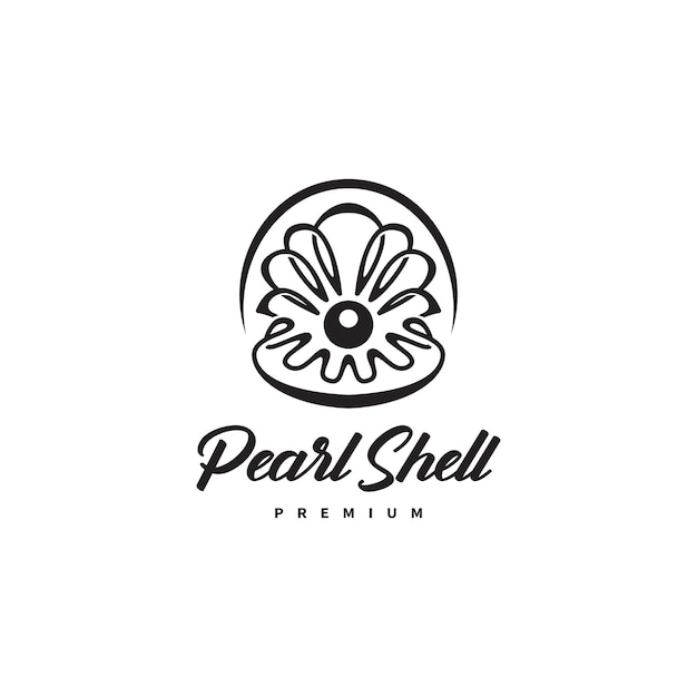 diseño de logotipo de joyas de concha de perla de belleza 2