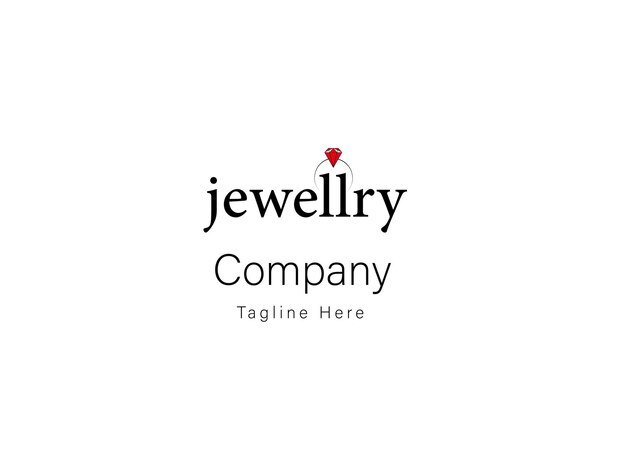 Diseño de logotipo de joyería con anillo Dimond