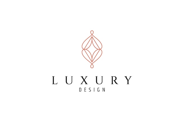 Diseño de logotipo de joyería en el concepto de estilo de arte en línea