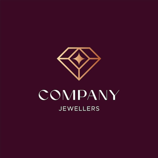 Diseño de logotipo de joyería de diamantes de lujo elegante minimalista moderno