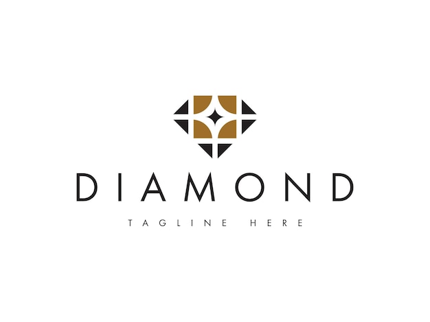 diseño de logotipo de joyería de diamantes de lujo