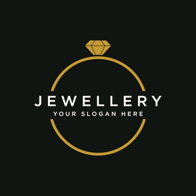 Diseño de logotipo de joyería vintage de lujo con idea creativa con forma de anillo abstracto Logotipo para joyería tienda de negocios empresa de moda