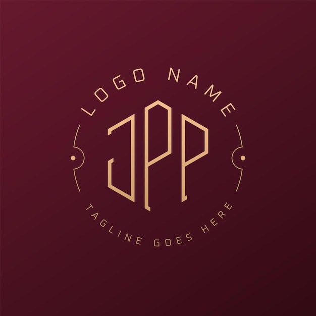 Diseño de logotipo de JPP de lujo Letra elegante JPP monograma logotipo minimalista polígono JPP plantilla de diseño de logotipo