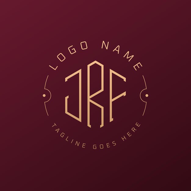 Diseño de logotipo de JRF de lujo Letra elegante JRF Monograma Logotipo minimalista Poligono JRF Template de diseño de logotipo