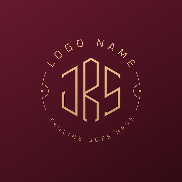 Diseño de logotipo de JRS de lujo Letra elegante JRS monograma Logotipo minimalista Poligono JRS plantilla de diseño de logotipo
