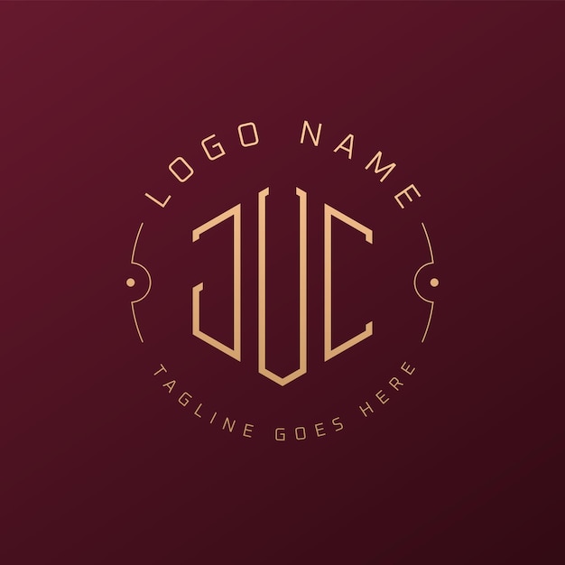 Diseño de logotipo de JUC de lujo Letra elegante JUC Monograma Logotipo minimalista Poligono JUC Template de diseño de logotipo