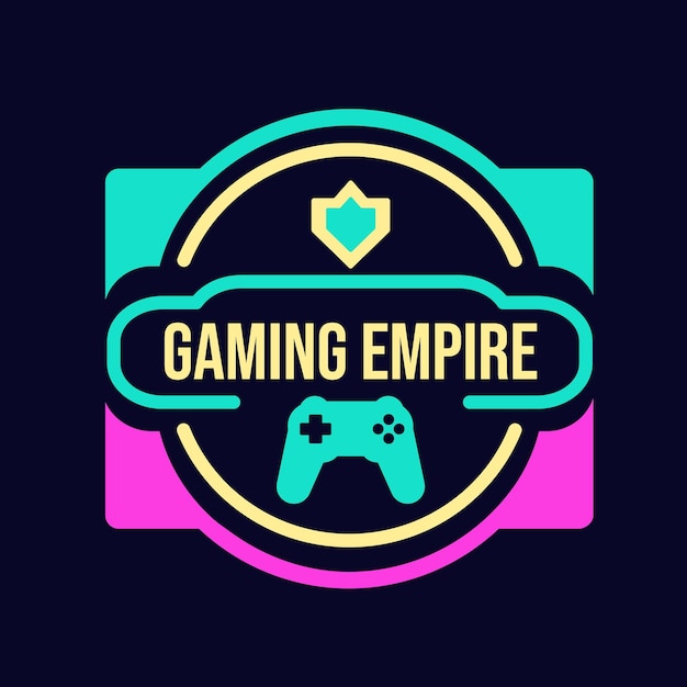 Diseño del logotipo del juego Conjunto de emblemas de videojuegos Joystick gamer logo