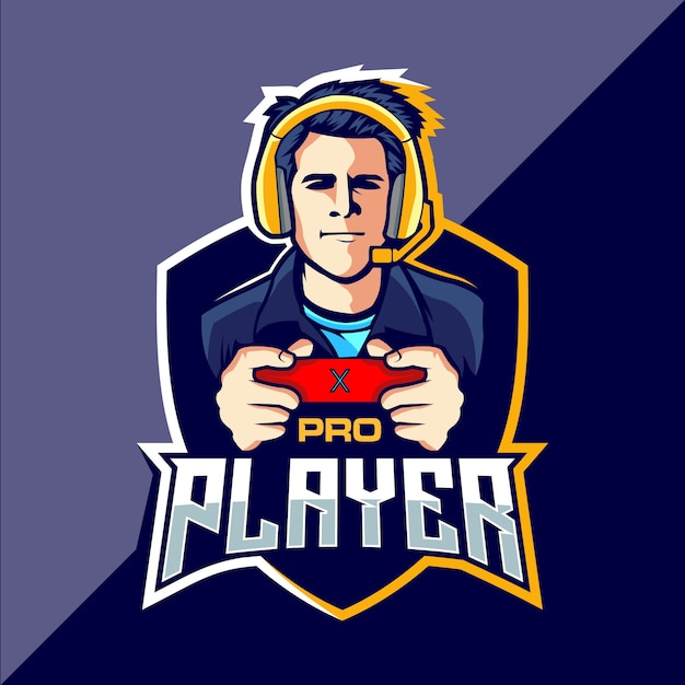 Diseño de logotipo de juego de esport profesional