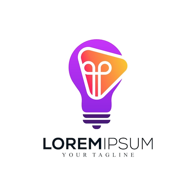 Diseño de logotipo de juego de luz abstracto