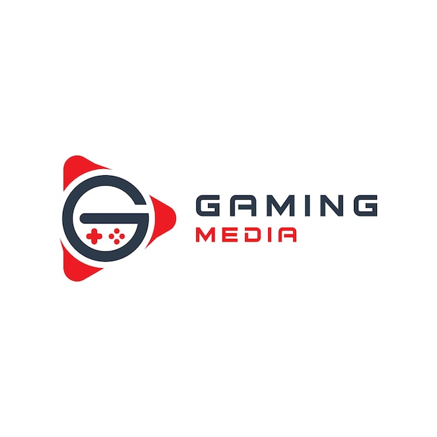 diseño de logotipo de juegos de medios letra marca G consola de juegos triángulo negocio de juegos modernos