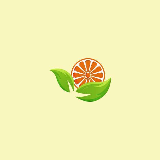 Diseño de logotipo de jugo de naranja abstracto