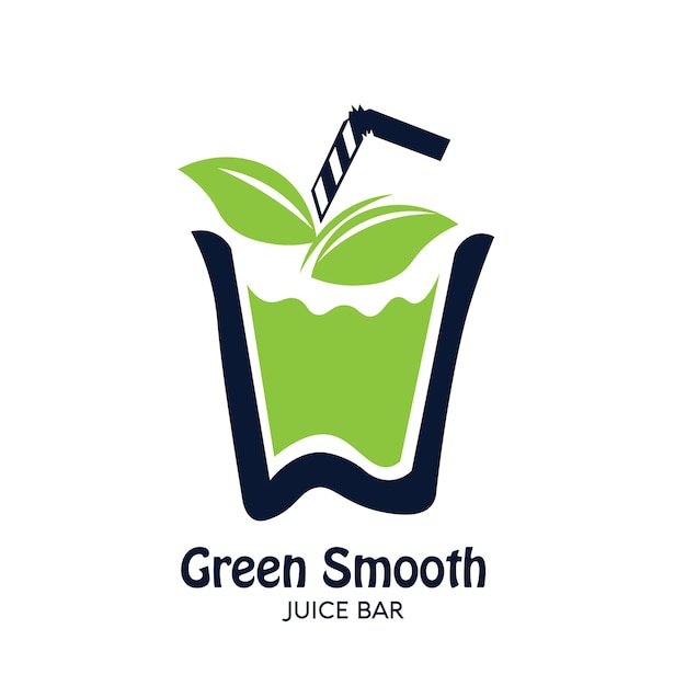 Diseño del logotipo de los jugos saludables