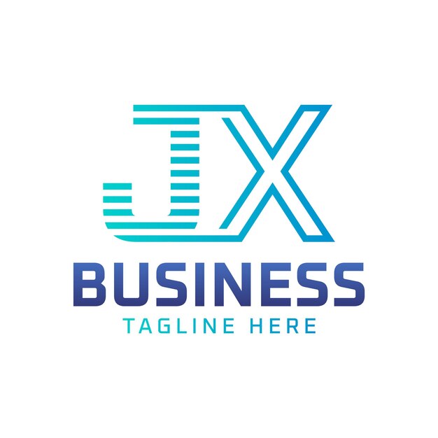 Diseño del logotipo JX Letra moderna elegante Logotipo JX para negocios