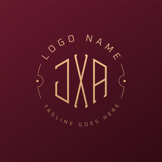 Diseño de logotipo de JXA de lujo Letra elegante JXA Monograma Logotipo minimalista Poligono JXA Modelo de diseño de logotipo