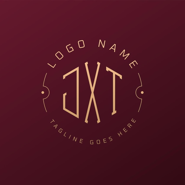 Diseño de logotipo de JXT de lujo Letra elegante JXT Monograma Logotipo minimalista Poligono JXT Modelo de diseño de logotipo