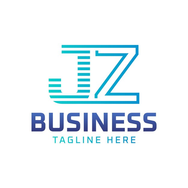 Diseño del logotipo JZ Letra moderna elegante Logotipo JZ para negocios