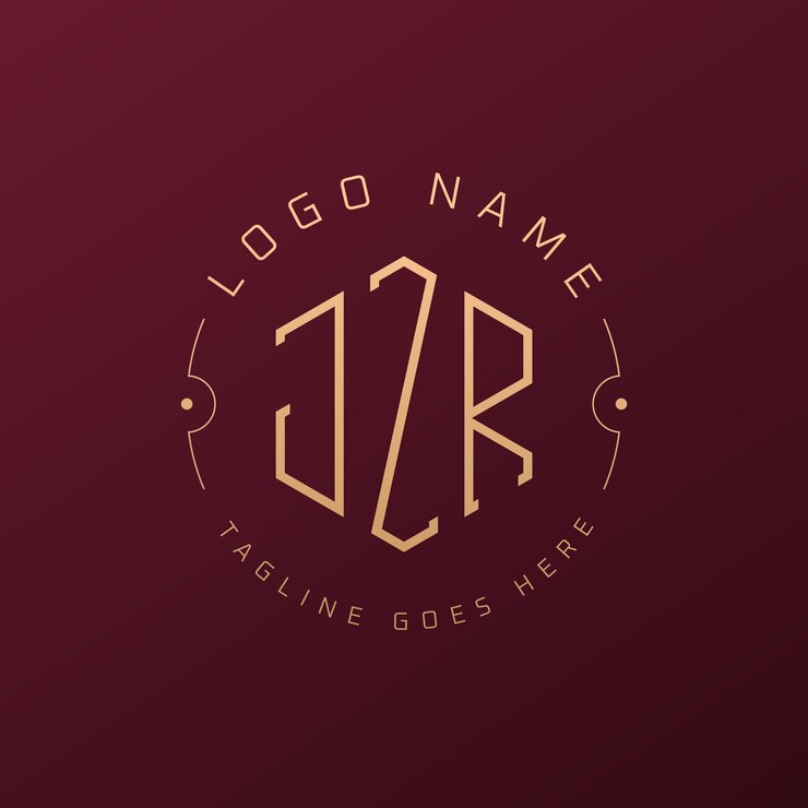 Vector diseño de logotipo jzr de lujo letra elegante jzr monograma logotipo minimalista poligono jzr template de diseño de logotipo