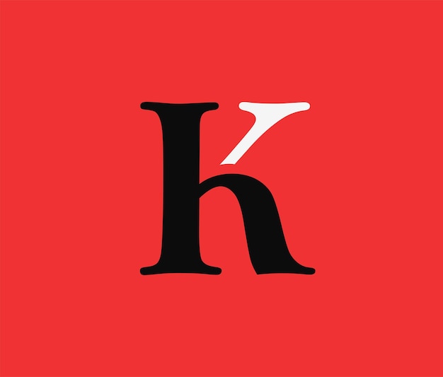 Diseño de logotipo K de vector corporativo de identidad de marca